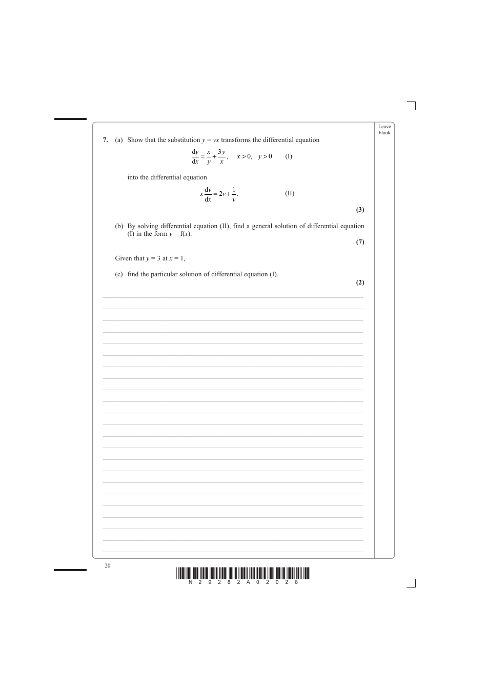 June 2008 Edexcel Gce Further Pure Mathematics Fp1 - Advanced / Advanced Subsidiary, Page 20