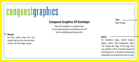 Document preview: #9 Envelope Print Template