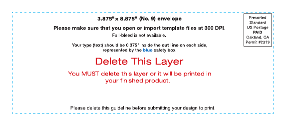 Document preview: No. 9 Envelope Template