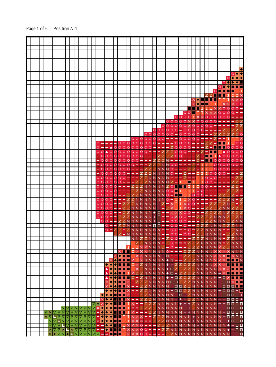 Red Rose Cross-stitch Pattern, Page 4