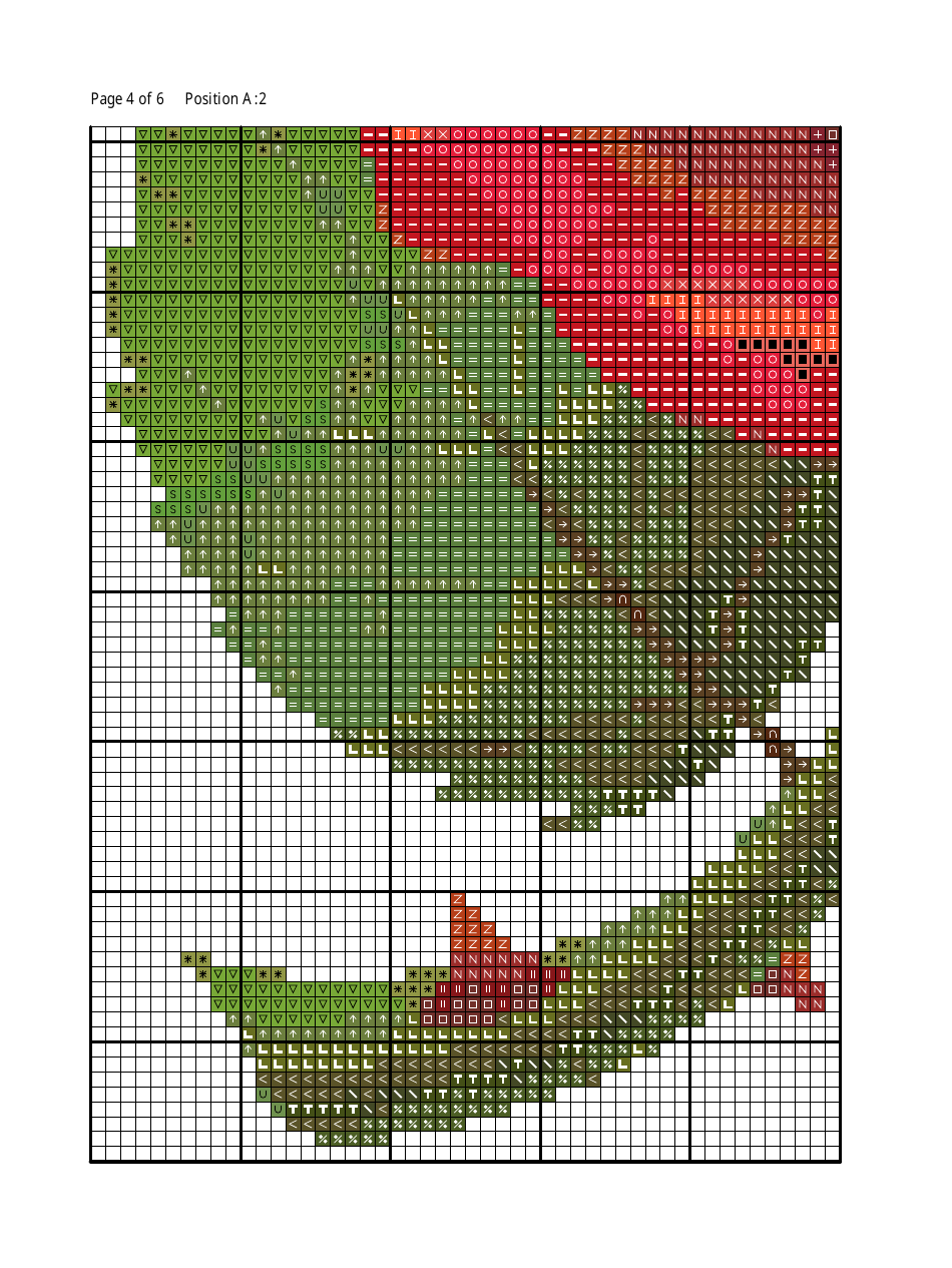 Red Rose Cross-stitch Pattern, Page 7