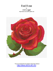 Document preview: Red Rose Cross-stitch Pattern