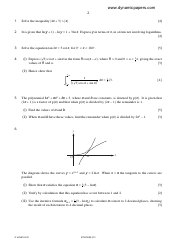 May/June 2013 University of Cambridge International Examinations: Mathematics Paper 3 Pure Mathematics 3 (P3), Page 2