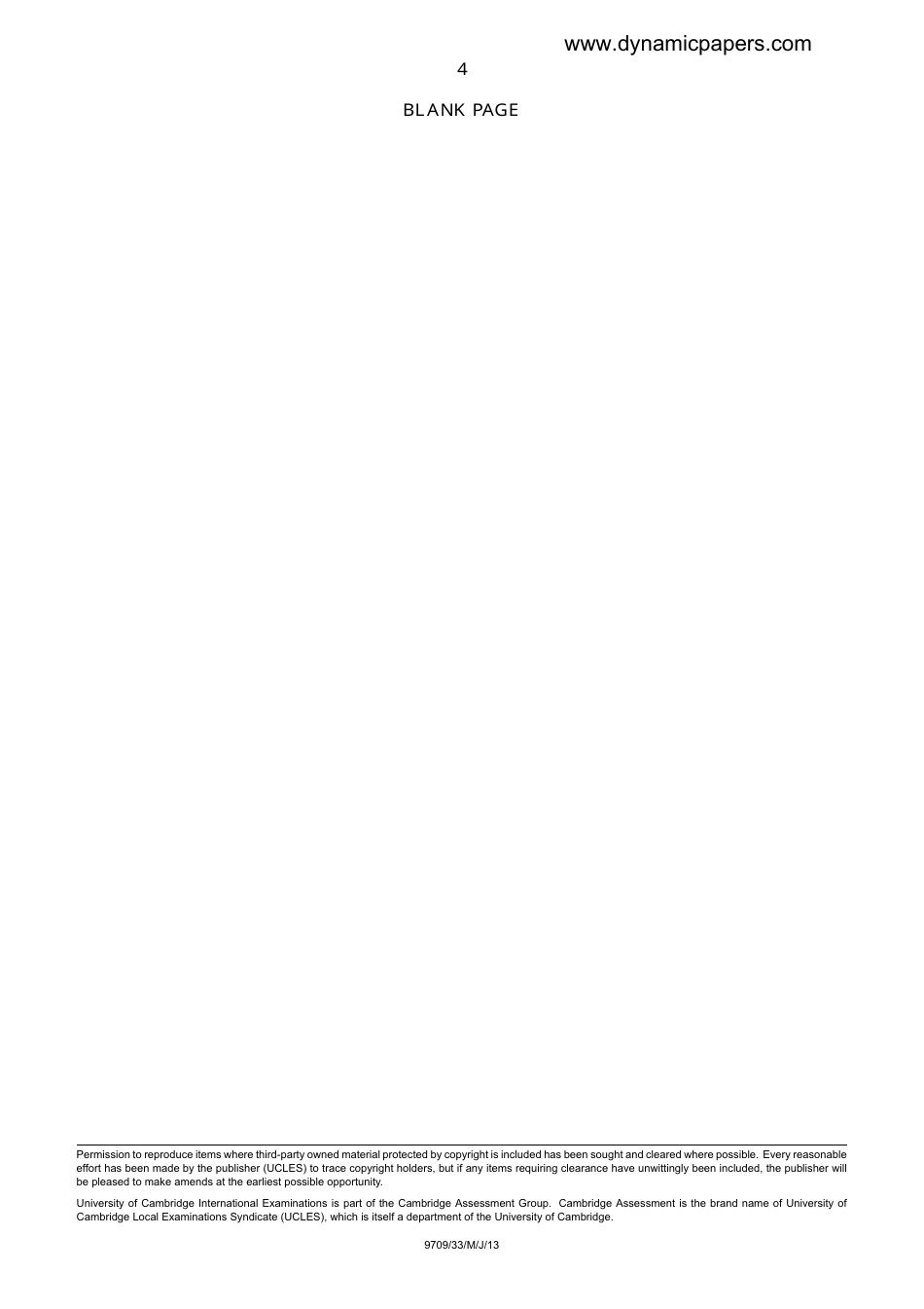 May / June 2013 University of Cambridge International Examinations: Mathematics Paper 3 Pure Mathematics 3 (P3), Page 4