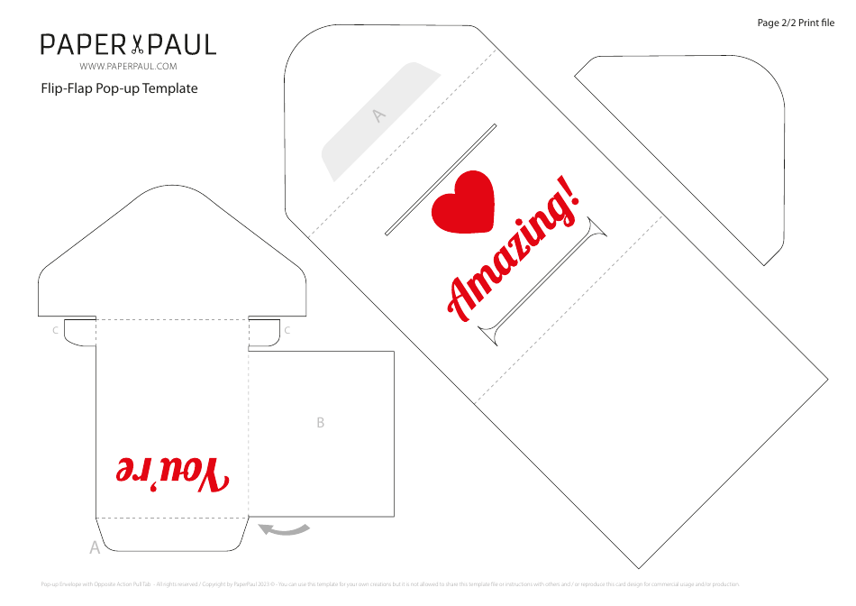 Flip-Flap Pop-Up Template - Paperpaul, Page 2