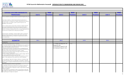 Pltw Course for Mathematics Crosswalk - Introduction to Engineering and Design (Ied) - Wisconsin, Page 12