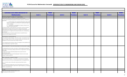 Pltw Course for Mathematics Crosswalk - Introduction to Engineering and Design (Ied) - Wisconsin, Page 14