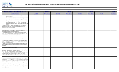 Pltw Course for Mathematics Crosswalk - Introduction to Engineering and Design (Ied) - Wisconsin, Page 4