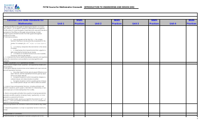 Pltw Course for Mathematics Crosswalk - Introduction to Engineering and Design (Ied) - Wisconsin, Page 9