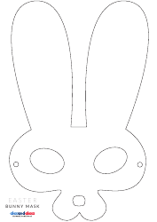 Document preview: Easter Bunny Mask Template