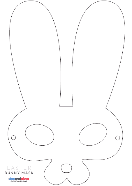 &quot;Easter Bunny Mask Template&quot; Download Pdf