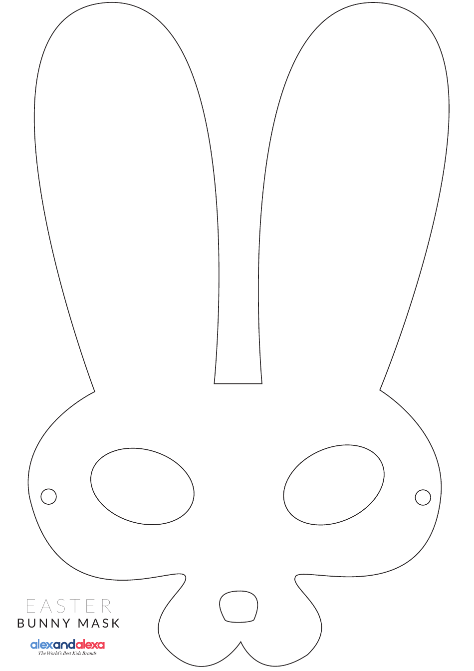 Easter Bunny Mask Template - Printable PDF