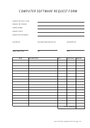 Document preview: Computer Software Request Form