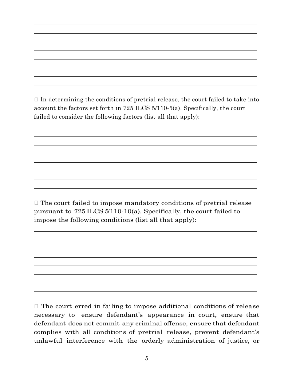 Notice of Appeal From Order Under Pretrial Fairness Act Pursuant to Illinois Supreme Court Rule 604(H) (State as Appellant) - Illinois, Page 5