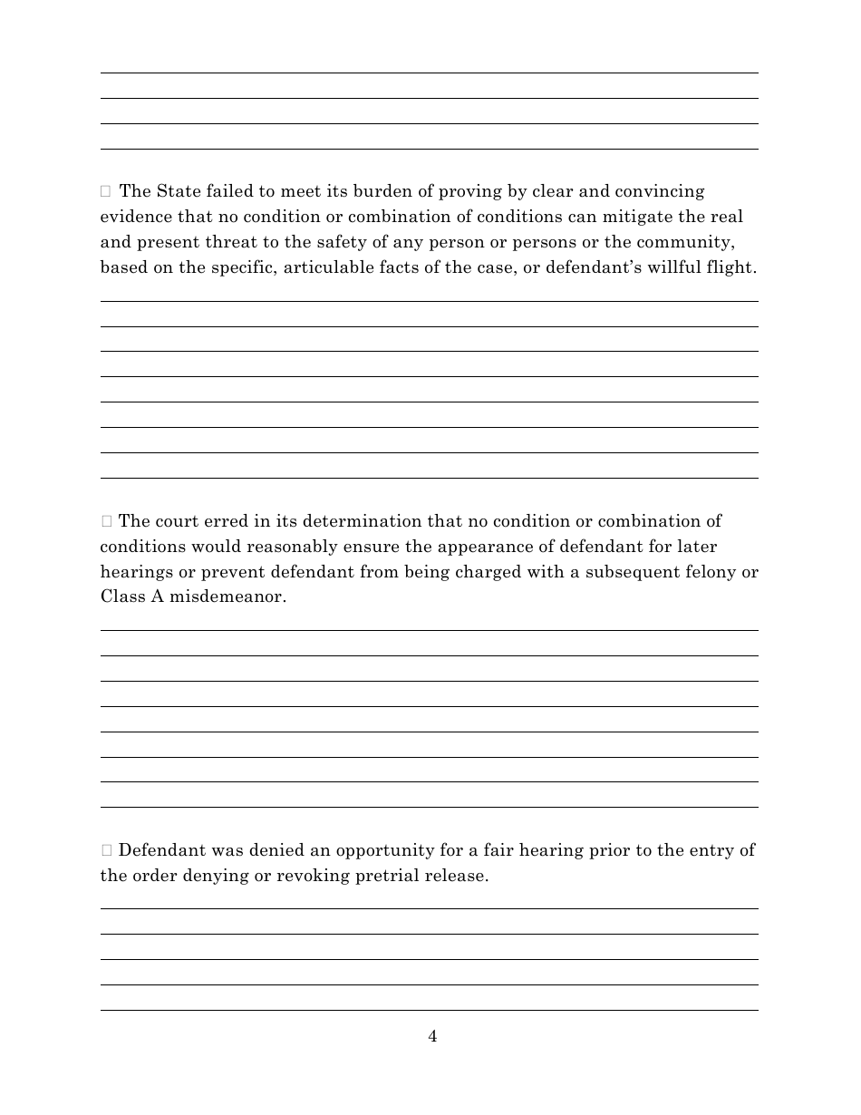 Otice of Appeal From Order Under Pretrial Fairness Act Pursuant to Illinois Supreme Court Rule 604(H) (Defendant as Appellant) - Illinois, Page 4