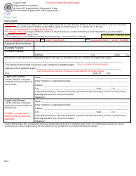 Document preview: Business Name Registration/Dba Application - Utah