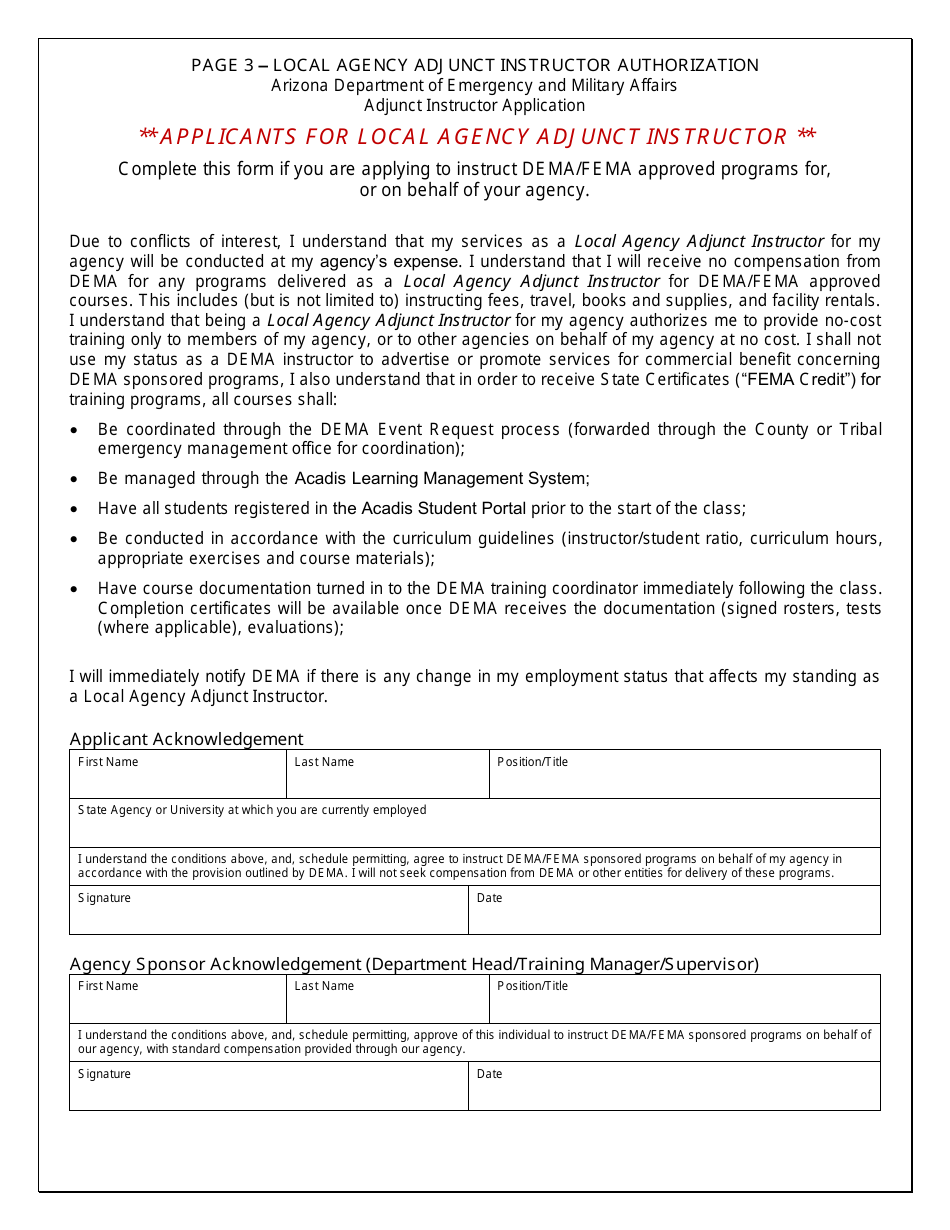 Adjunct Instructor General Application - Arizona, Page 6