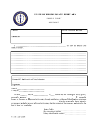 Document preview: Form FC-48 Affidavit - Rhode Island