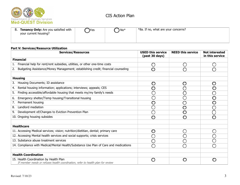 Cis Action Plan - Hawaii, Page 3