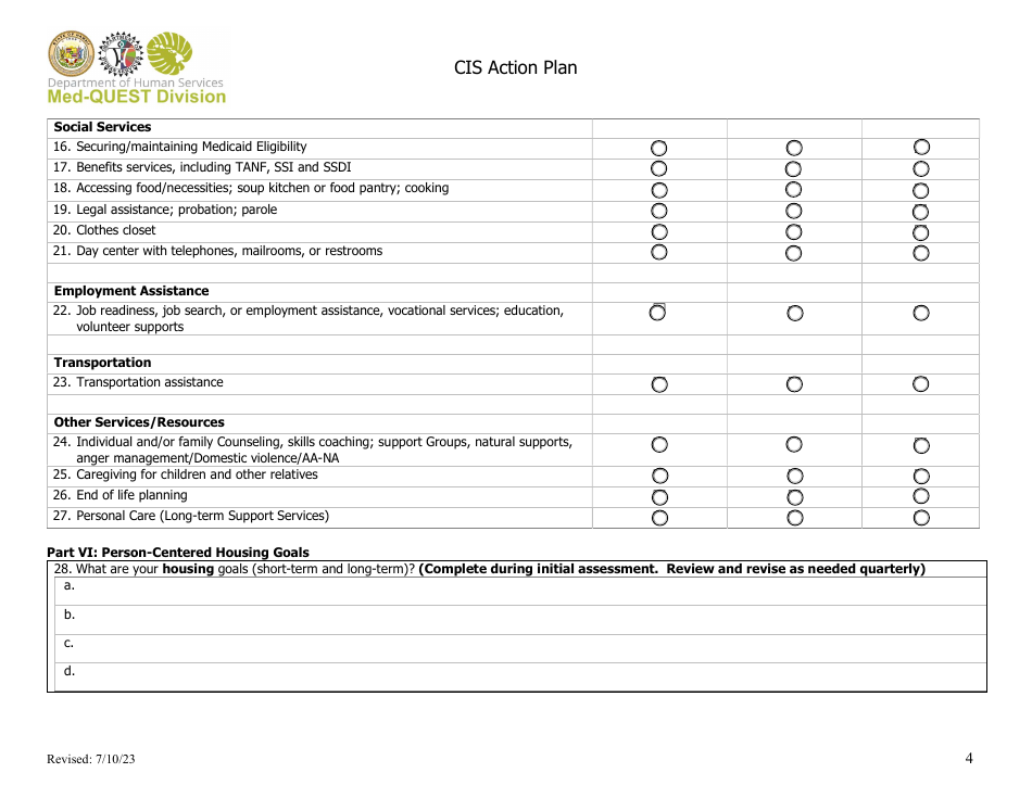 Cis Action Plan - Hawaii, Page 4