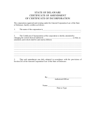Certificate of Amendment of Certificate of Incorporation - Delaware, Page 3
