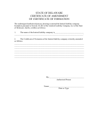 Certificate of Amendment of Certificate of Formation - Delaware, Page 3