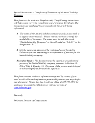 Certificate of Formation of Limited Liability Company - Delaware, Page 2
