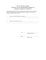 Certificate of Registered Series of Limited Liability Company - Delaware, Page 3