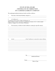 Certificate of Correction of a Limited Liability Company - Delaware, Page 3