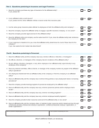 Form I-099 Unitary Questionnaire for Affiliated Entities - Wisconsin, Page 5