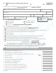Document preview: Form 3 (IP-030) Wisconsin Partnership Return - Sample - Wisconsin