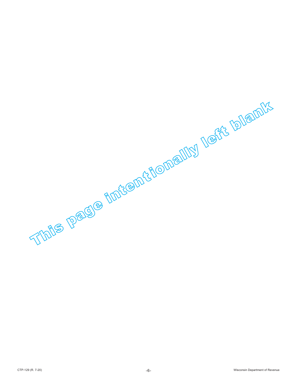 Form CTP-129 Cigarette-Tobacco / Vapor Products Permits Application - Wisconsin, Page 6