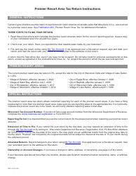 Document preview: Instructions for Form PRA-012 Premier Resort Area Tax Return - Wisconsin