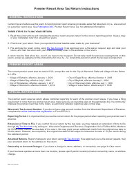 Instructions for Form PRA-012 Premier Resort Area Tax Return - Wisconsin