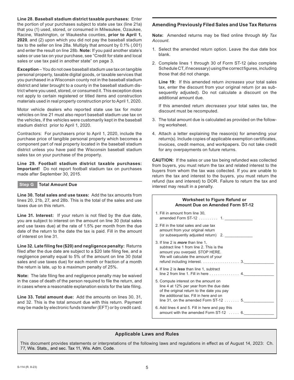 Download instructions for form st 12 schedule ct pdf templateroller