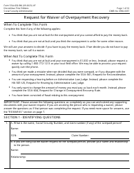 Document preview: Form SSA-632-BK Request for Waiver of Overpayment Recovery