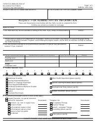 Form SSA-5666 Request for Administrative Information