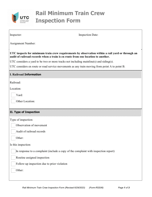 Form RSS06  Printable Pdf