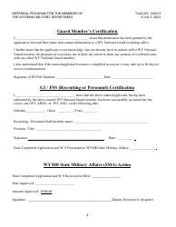 Application for Guard Member to Refer Prospective Recruit - Wyoming National Guard Referral Bonus Program - Wyoming, Page 4