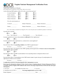 Form DCR199-244 Virginia Nutrient Management Verification Form - Virginia, Page 2