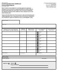 Document preview: Form LIC-132 Continuing Education Additional Course Date Request - California