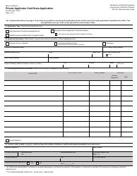 Document preview: Form LIC-045 Private Applicator Certificate Application - California