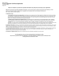 Form LIC-045 Private Applicator Certificate Application - California, Page 2