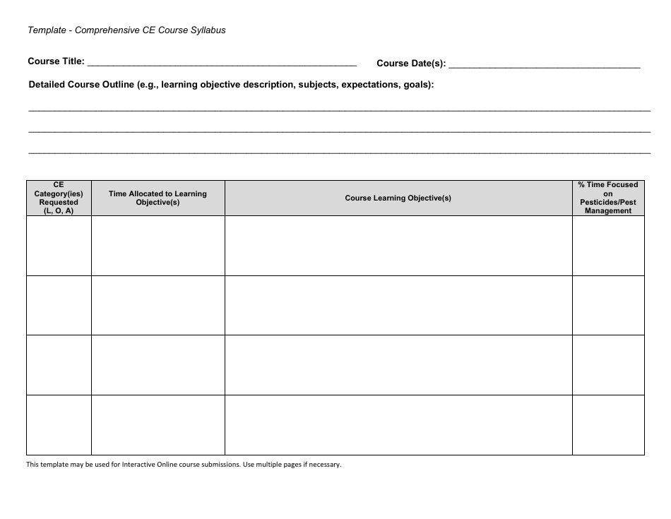 California Comprehensive Ce Course Syllabus - Fill Out, Sign Online and ...