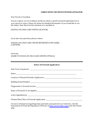 Request for Individual Pesticide Application Notification - California, Page 2