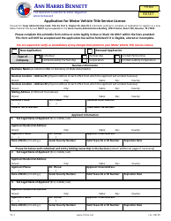Form TS-1 Application for Motor Vehicle Title Service License - Harris County, Texas