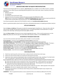 Form PT-MHIF Manufactured Home Tax Inquiry Form - Harris County, Texas, Page 2
