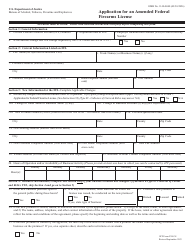 Document preview: ATF Form 5300.38 Application for an Amended Federal Firearms License