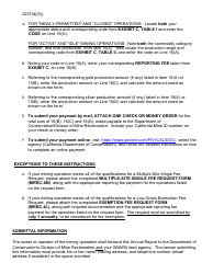 Instructions for Form MRRC-2 Mining Operation Annual Report - California, Page 6