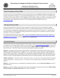 Document preview: Instructions for USCIS Form I-526E Immigrant Petition by Regional Center Investor